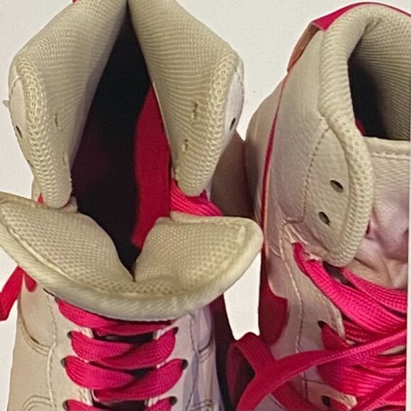 NIKE DUNK AIR FORCE FUCHSIA  AND WHITE ICONIC HIGH TOP LADIES SZ 8 - Picture 5 of 9